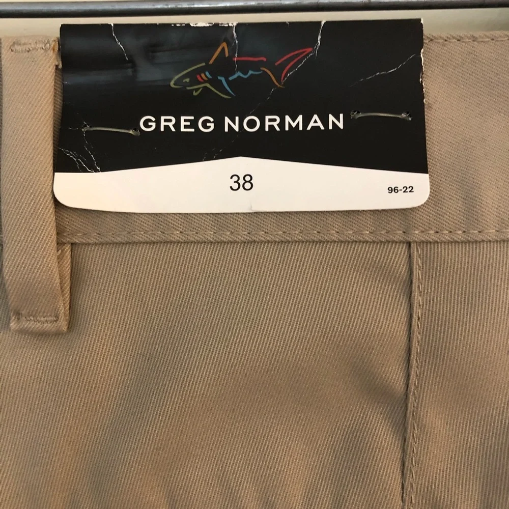 Greg Norman shorts men’s size 38 beige Flat Front retail price $48 NEW WITH TAGS - Picture 5 of 9